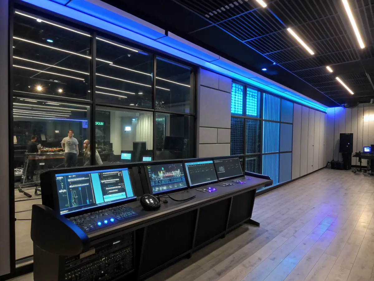 Mesa de corte e monitoramento técnico